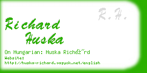 richard huska business card